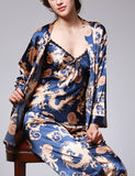 3-Piece Satin Pajamas For Women