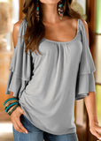 Ladies Round Neck Summer Shirt