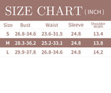 Longsleeve pajamas size chart