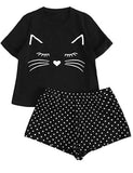 Women's Pajamas Set, Cute Pattern And Short Sleeve 2