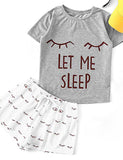 Women's Pajamas Set, Cute Pattern Summer Wear 2